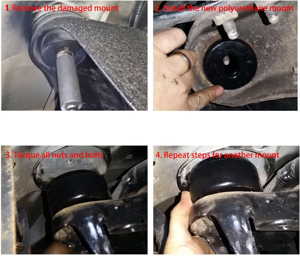 Black Body and Cab Mount Bushing Kit 16 Pcs H8878