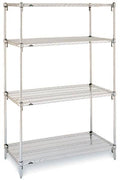 4-Shelf Chrome Wire Shelving Starter Unit D1664