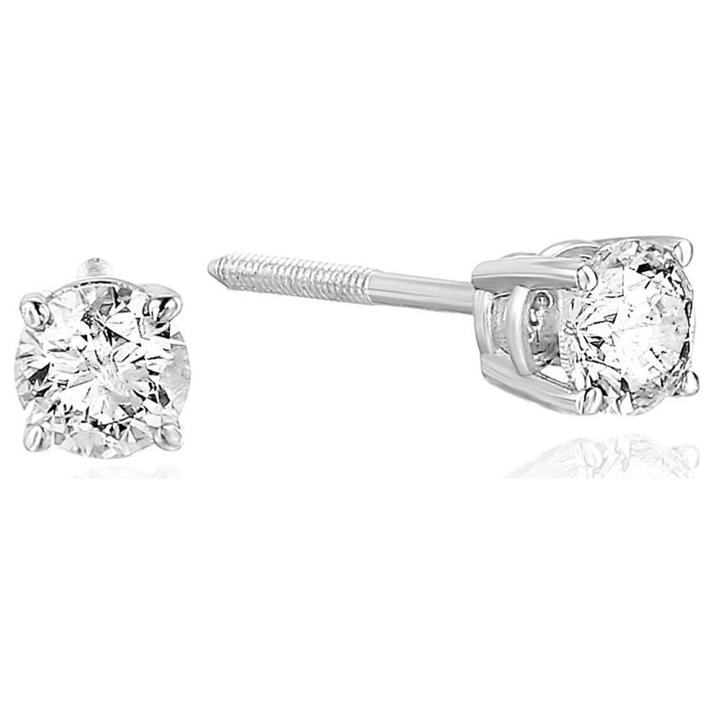 1/3 CTTW Diamond Stud Earrings in 14K White Gold E5357