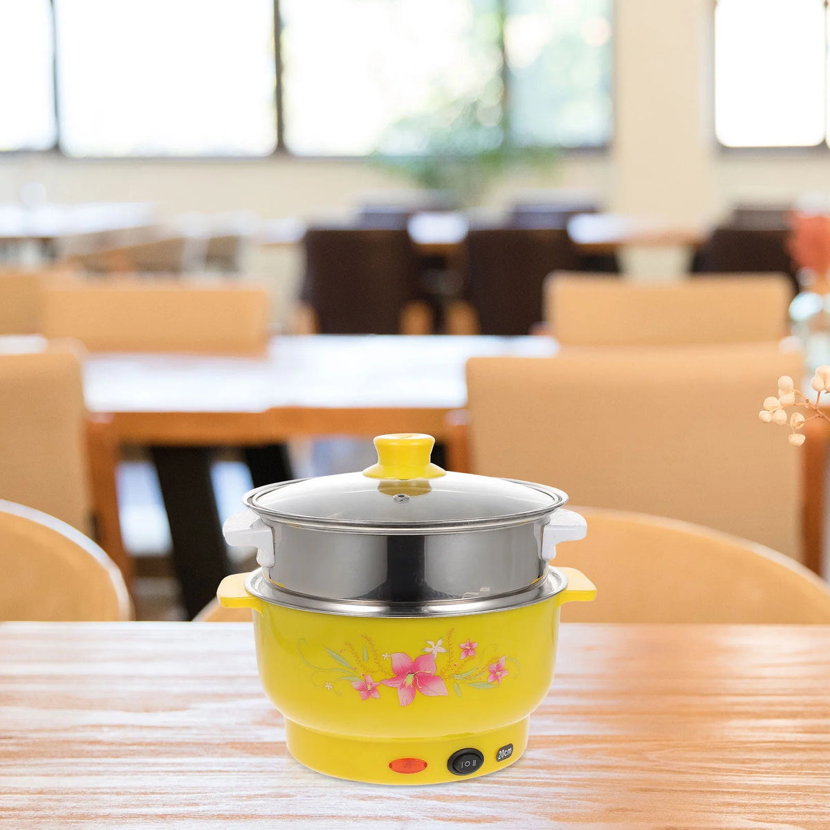 20cm Double Layers Electric Steamer Pot with UK Plug Z86383