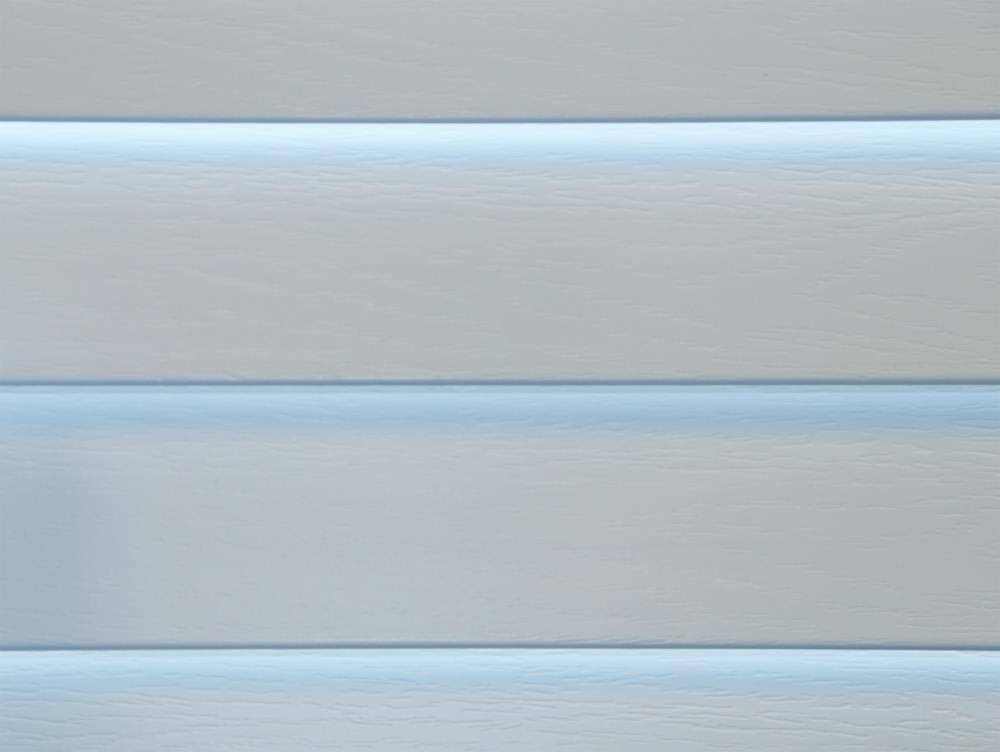 Cordless White Faux Wood Room Darkening Horizontal Blinds T324