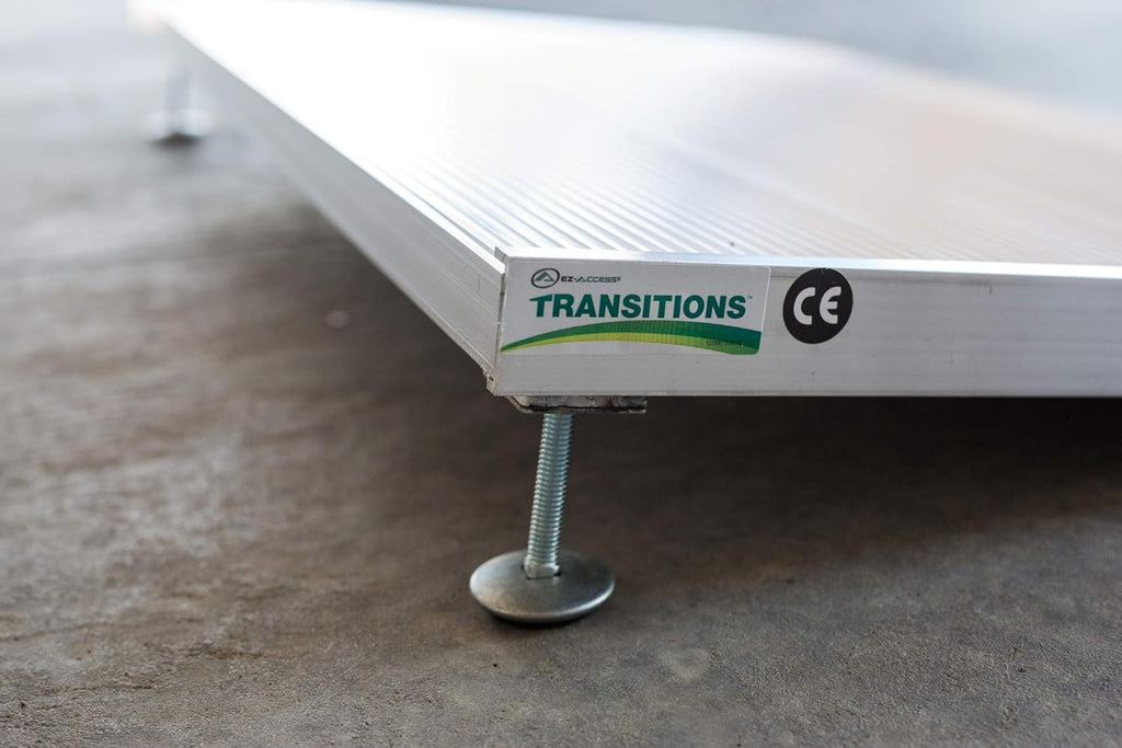 Aluminum Threshold Ramp with Adjustable Height, 12" L x 36" W, Pack of 2 T858
