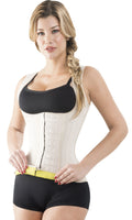 Red Latex Waist Cincher Sports Vest 3 Hooks Shapewear C114150