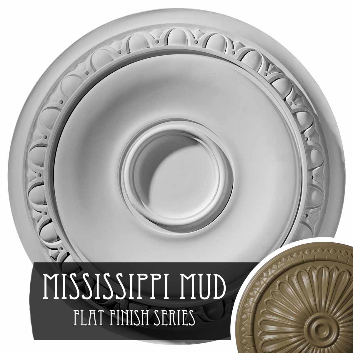24 1/4 inch x 1 1/2 inch Hand-Painted Ceiling Medallion K980669