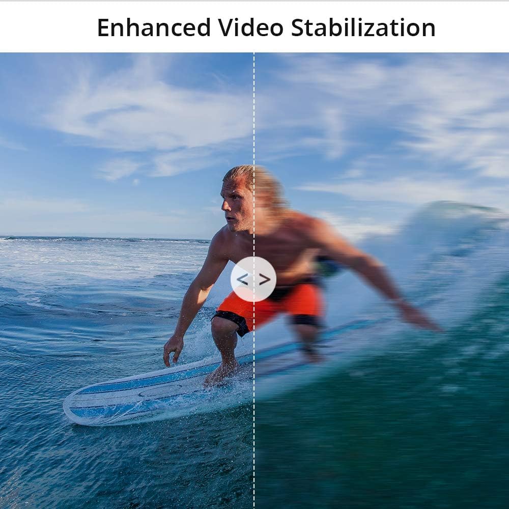 4K30FPS 20MP WiFi Action Camera with Touch Screen EIS 2.0 Remote Control 131 Feet Underwater Camera with 2X 1350mAh Batteries F6568