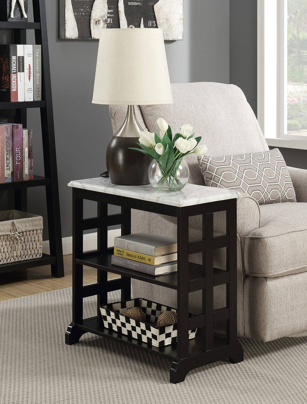 Black Chairside Table B9499