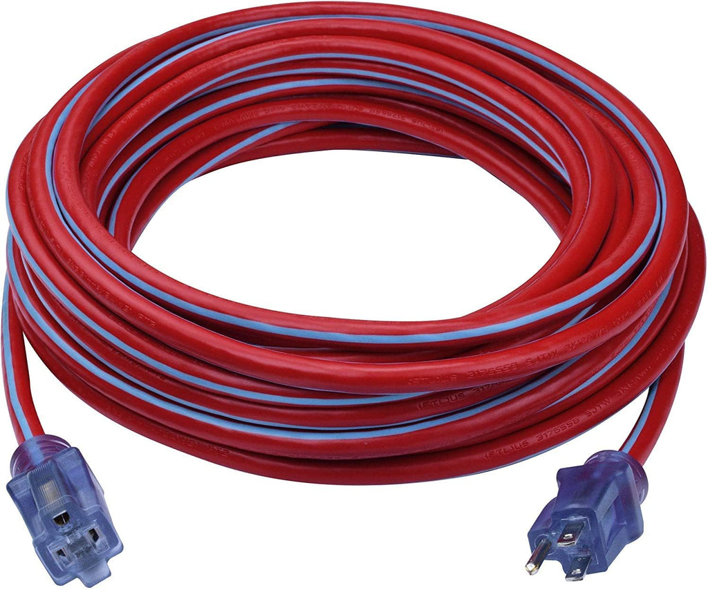 50 ft 3 Outlet Heavy Duty Outdoor Extension Cord 12/3 SJTOW Yellow R32371