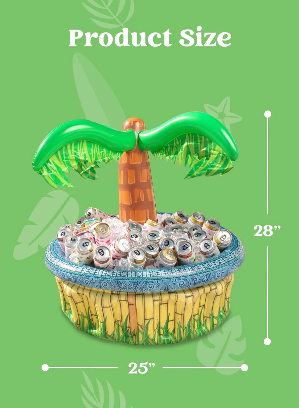 2 Pack Inflatable Palm Tree Cooler, 28" Inflatable Drink Cooler O7579