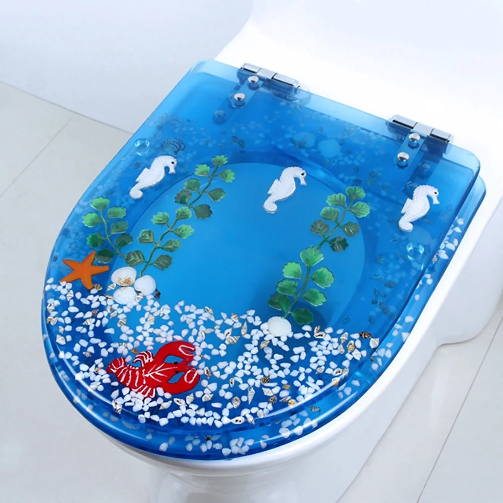 Elongated Resin Toilet Seat with Silent Close Hinges M5270