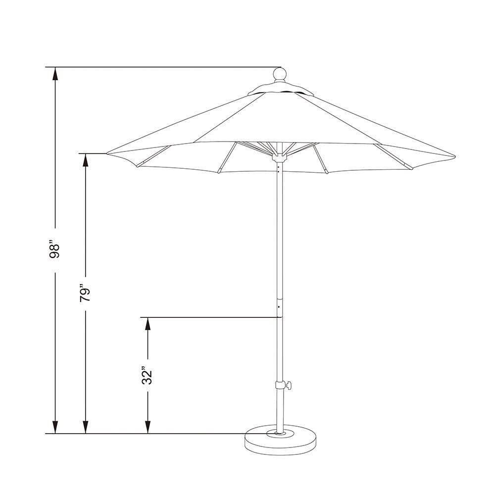Navy Blue 7.5 ft Market Umbrella W962