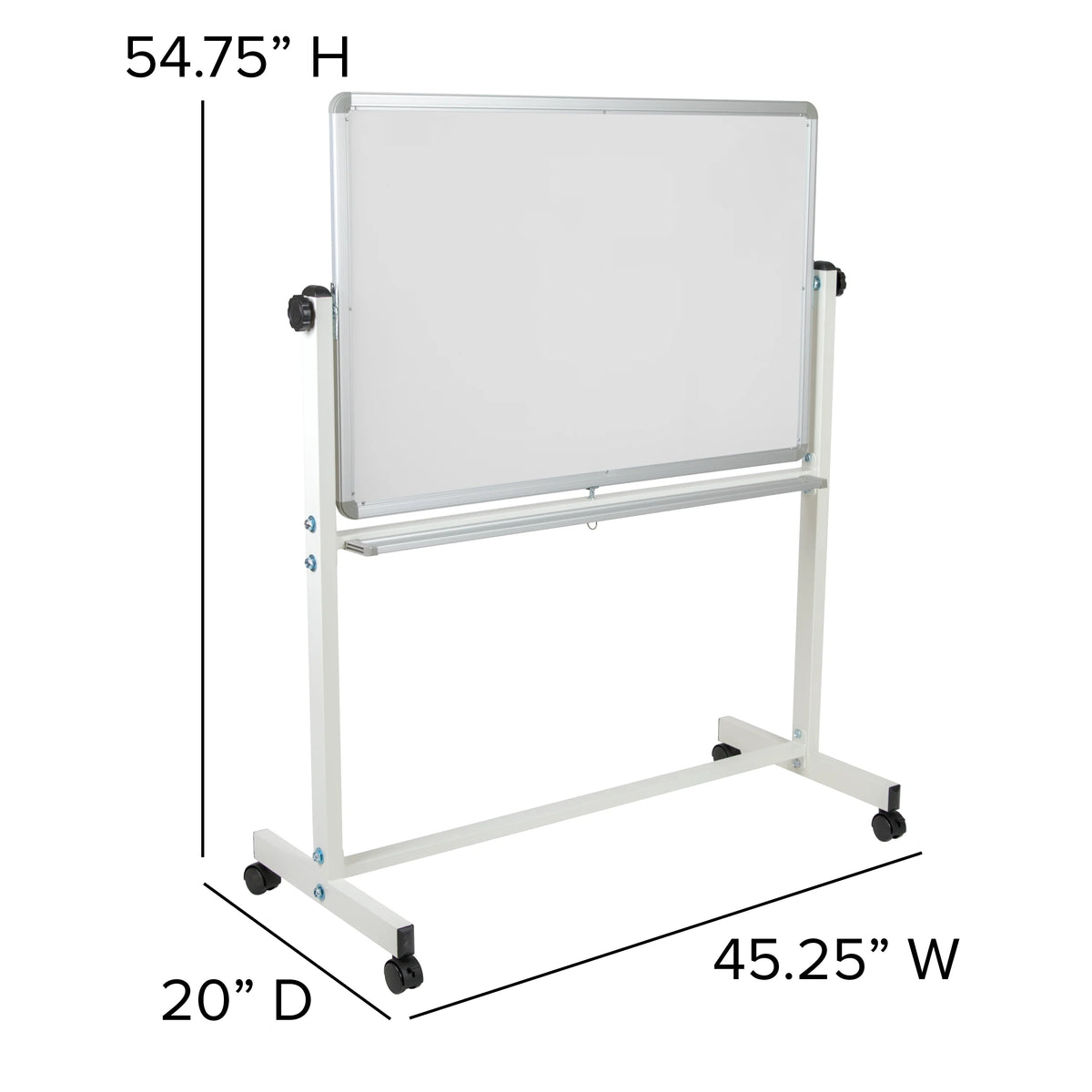 Double-Sided Mobile White Board with Pen Tray T1520
