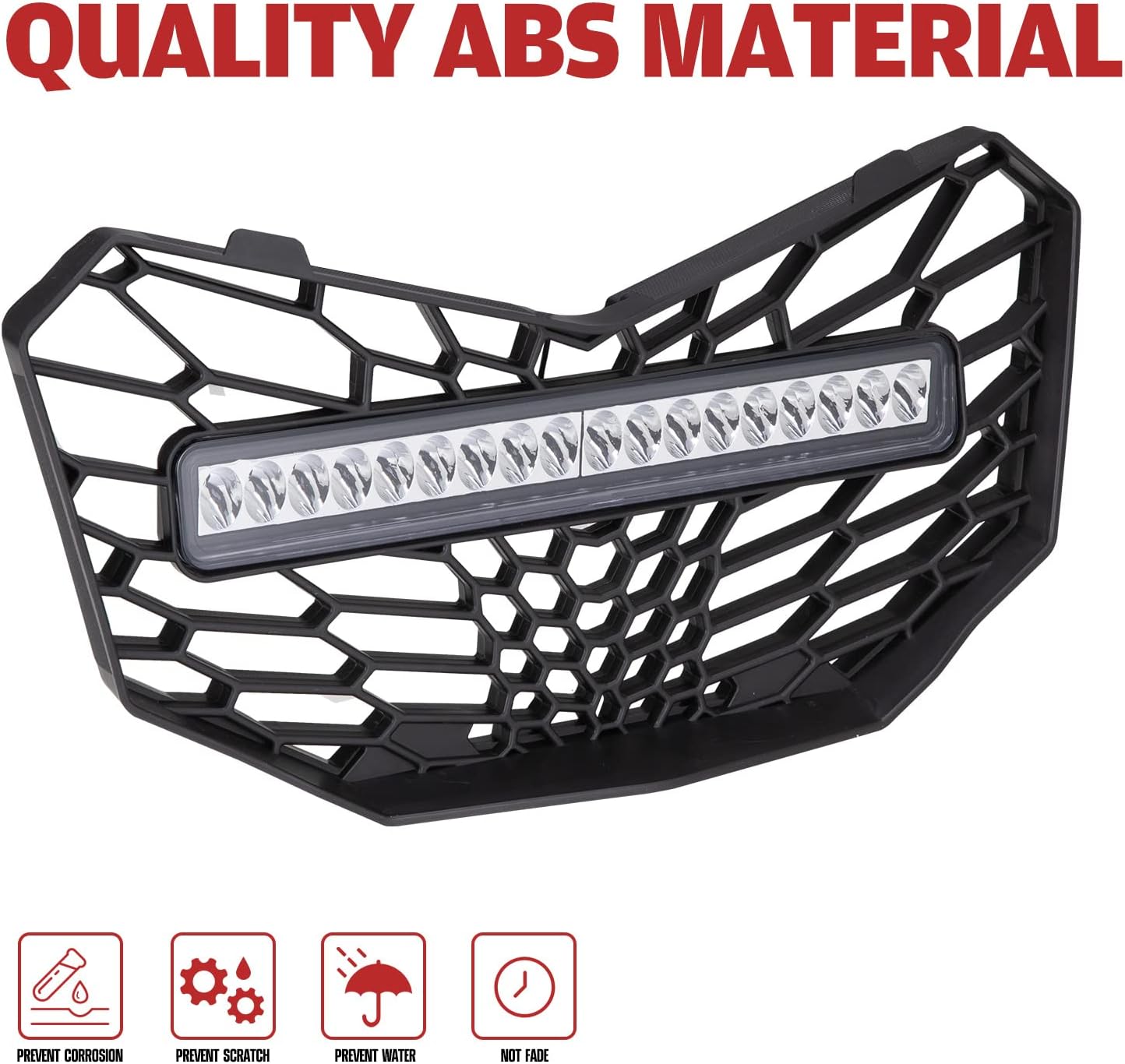 Front Mesh Grille with LED Backlight Light Bar for Can-Am Maverick Trail Sport Max 1000 800 R C318481