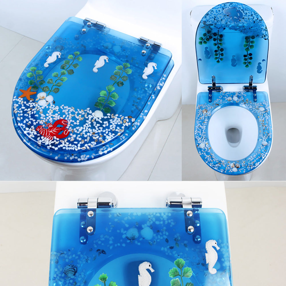 Elongated Resin Toilet Seat with Silent Close Hinges M5270