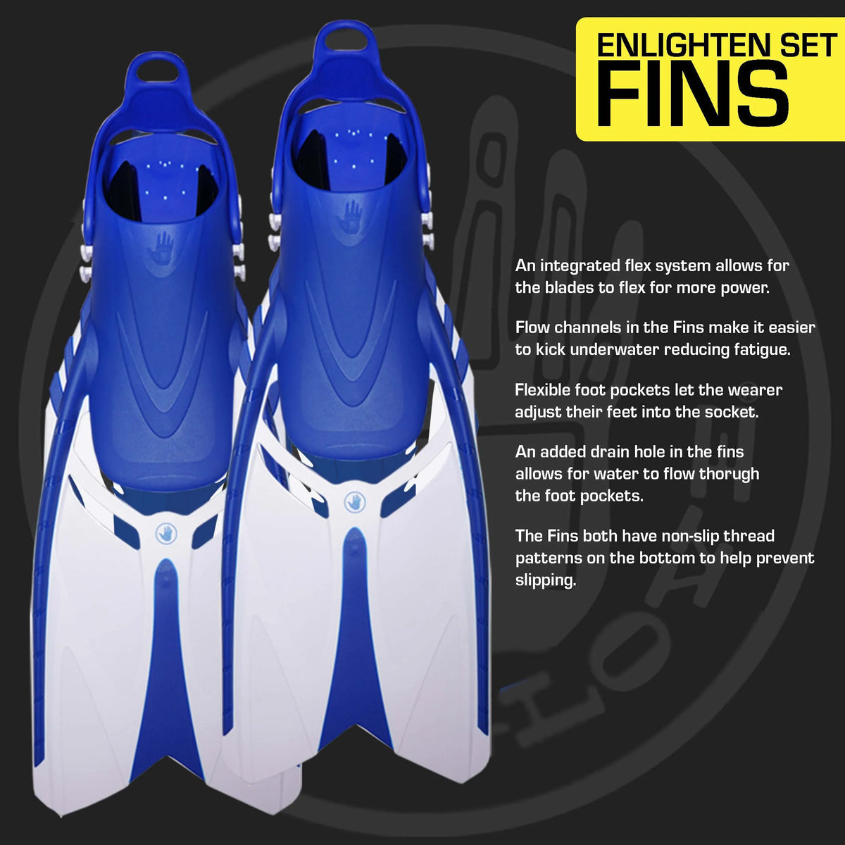 Snorkeling Set Dive Mask Snorkel Fins Tempered Glass Silicone Dry Top Flex Tube Z6861