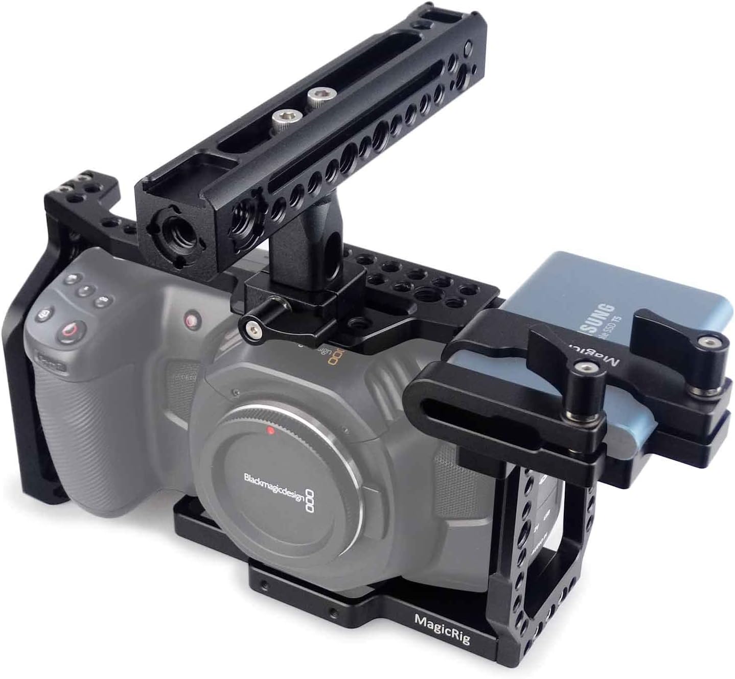 BMPCC 4K & 6K Cage with Rotating NATO Handle, T5 SSD Mount S71599