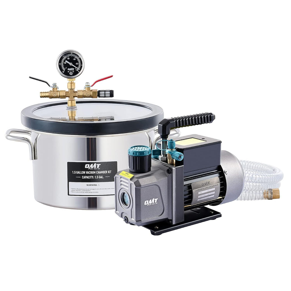Vacuum Chamber Kit with 3.5cfm Pump, 1.5 Gallon, 38 Micron, 5.7L R4989