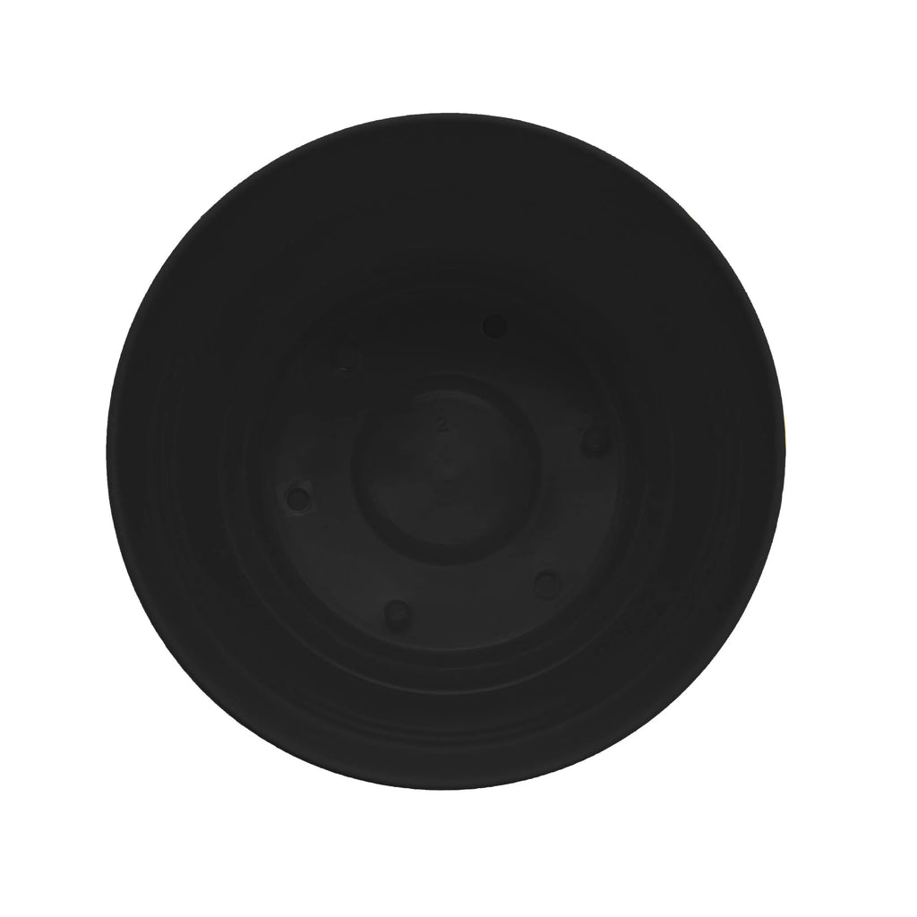 Black Resin Planter with Saucer I2488