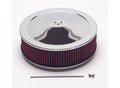 Chrome Air Cleaners with Reusable Filters, 7 5/16 inch Diameter, Chromed Steel X44546