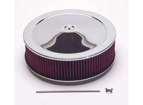 Chrome Air Cleaners with Reusable Filters, 7 5/16 inch Diameter, Chromed Steel X44546