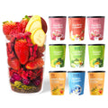 Wellness Bundle 9 Pack with Green Apple & Moringa, Pineapple & Greens X2, Strawberry & Banana, Strawberry & Goji Berry X2, Blueberry & Spirulina, Sweet Peach & Yuzu X2 O7033