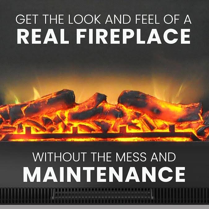 Sienna Electric Fireplace with Walnut Mantel Y493