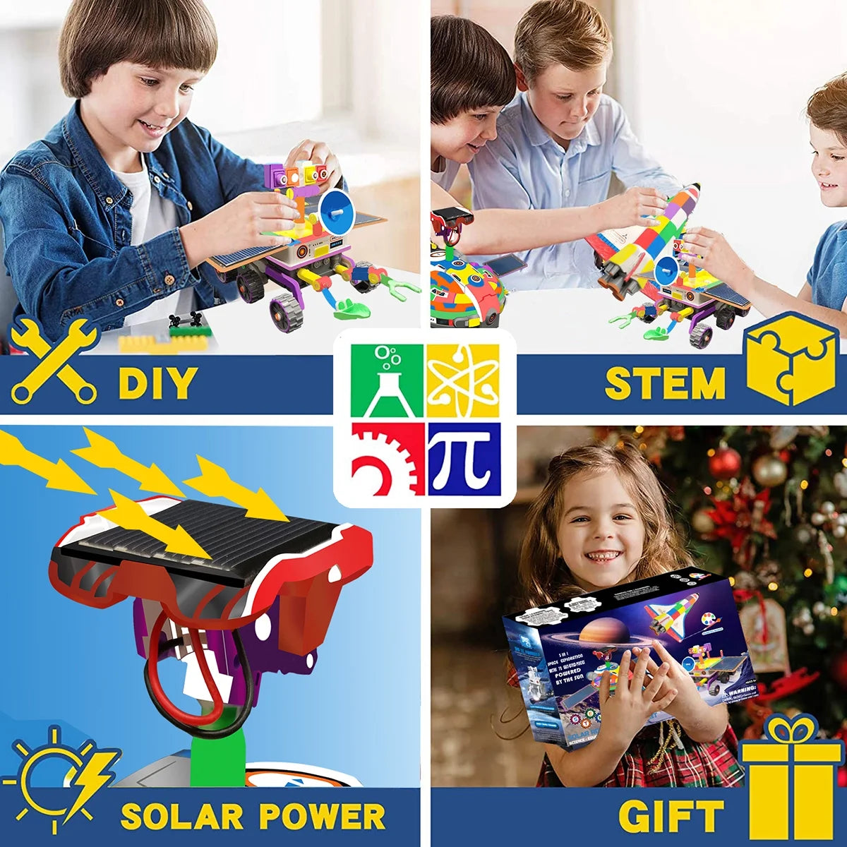 Solar Robot Kit 3 In 1 Solar Powered DIY Science Educational Toy L7797