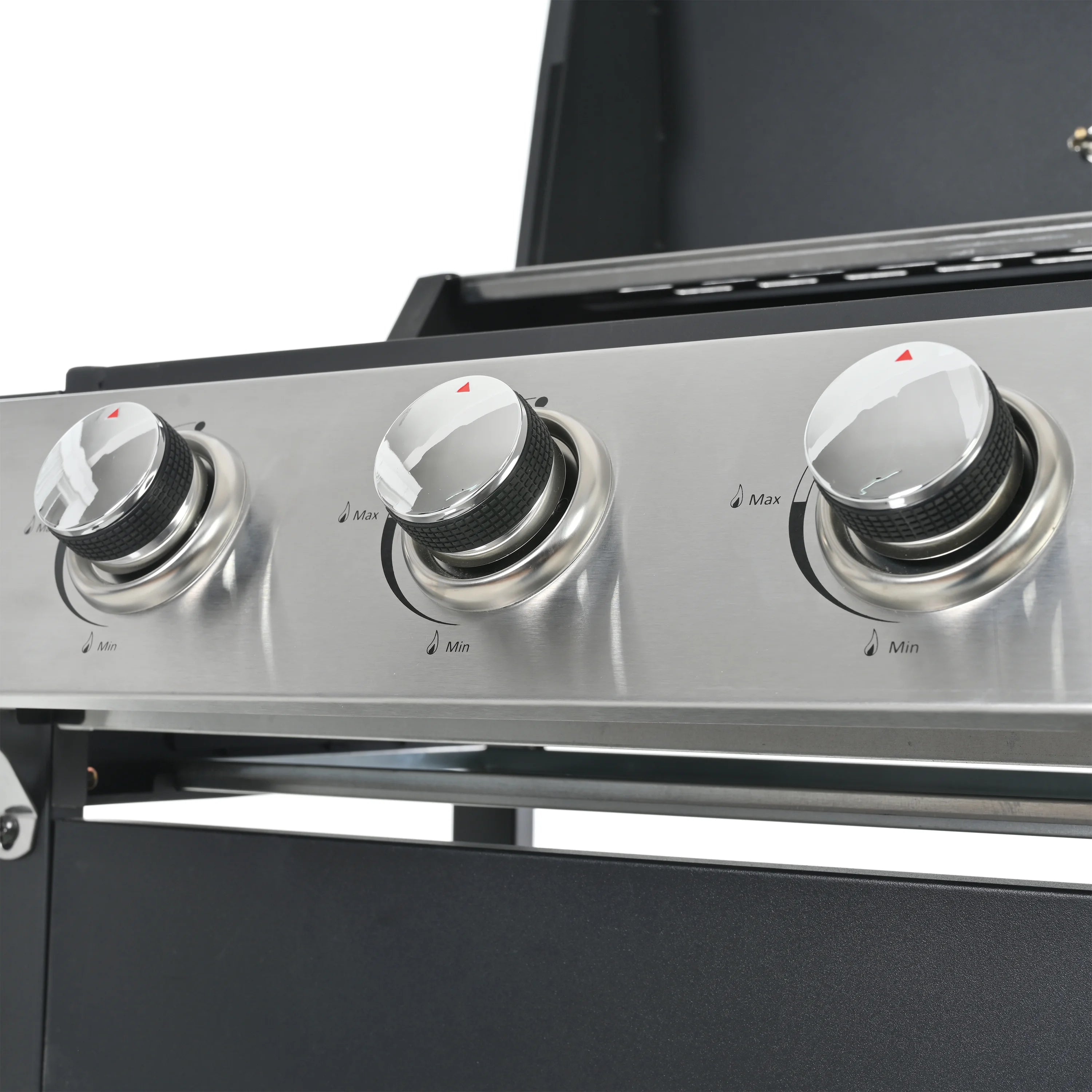 3 Burner Portable Propane Gas Grill Stainless Steel Black J267