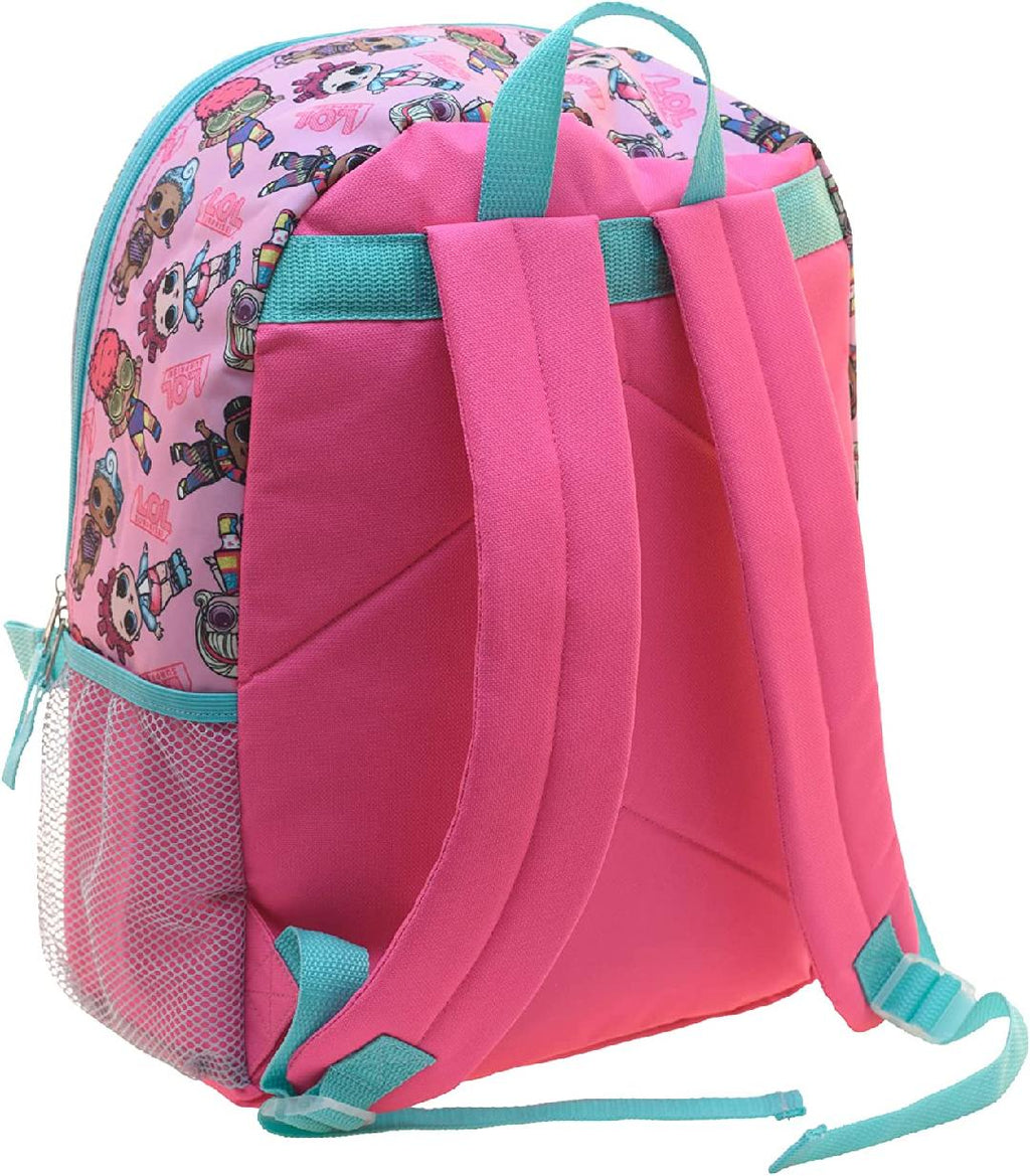 4 Piece Sequin Backpack Set with Lunch Bag, Pink J94489