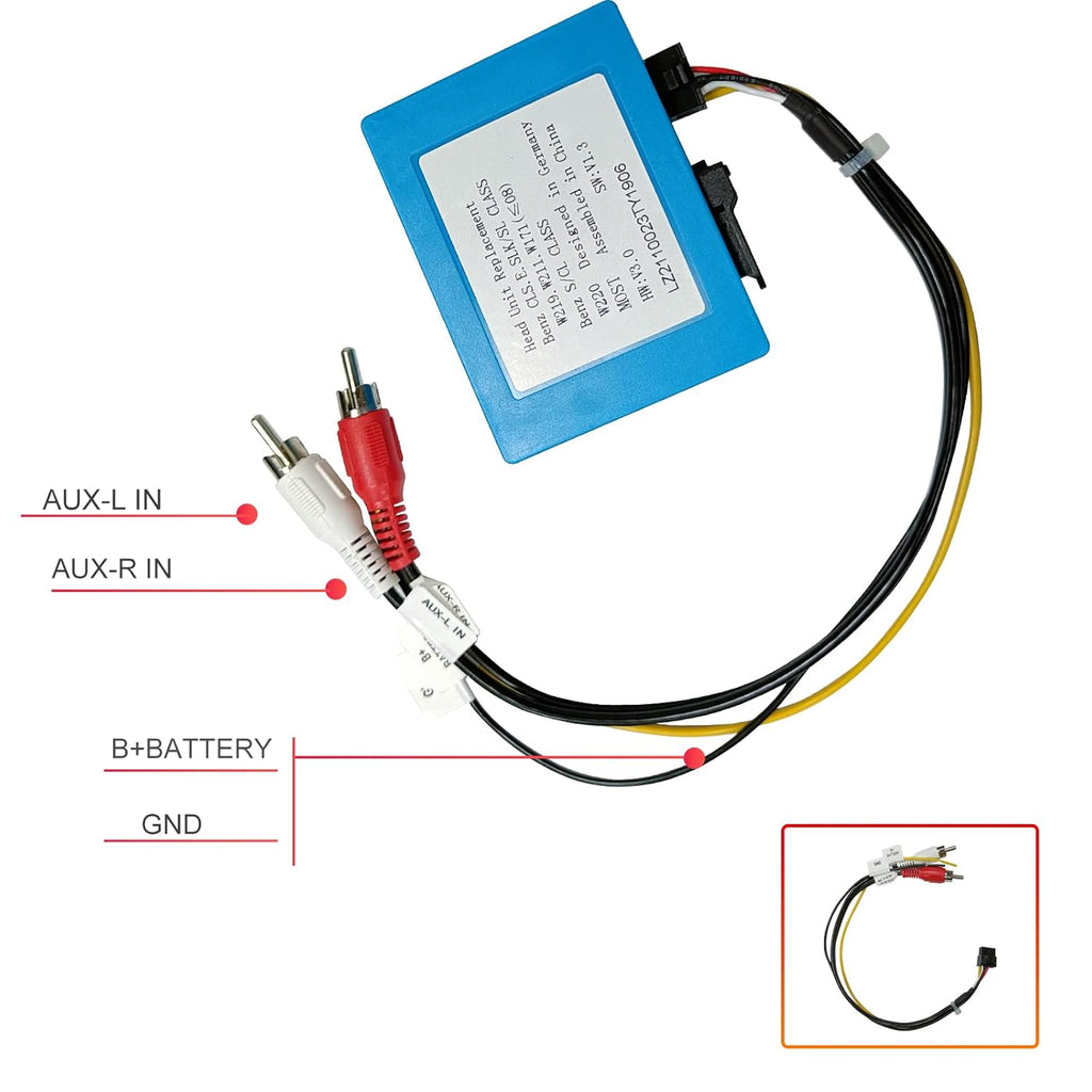 Fiber Optic Box Decoder for Head Unit Replacement Car Stereo Radio L827