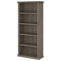 Tall 5 Shelf Bookcase, Restored Gray K6412