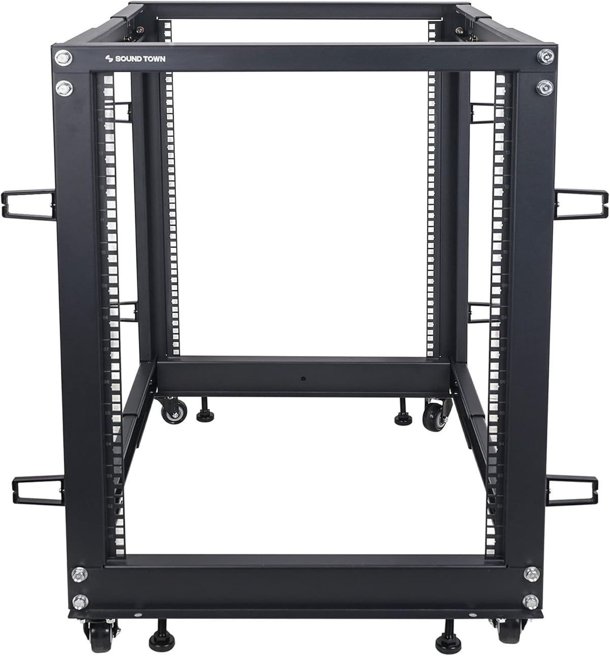 15U Wall-Mount Open Frame Server and Network Equipment Rack with Adjustable Depth 12"-20" D360