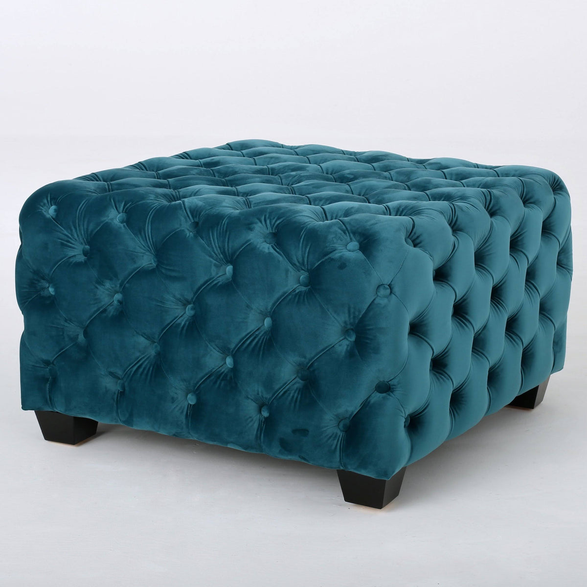 Grey Velvet Ottoman C2308