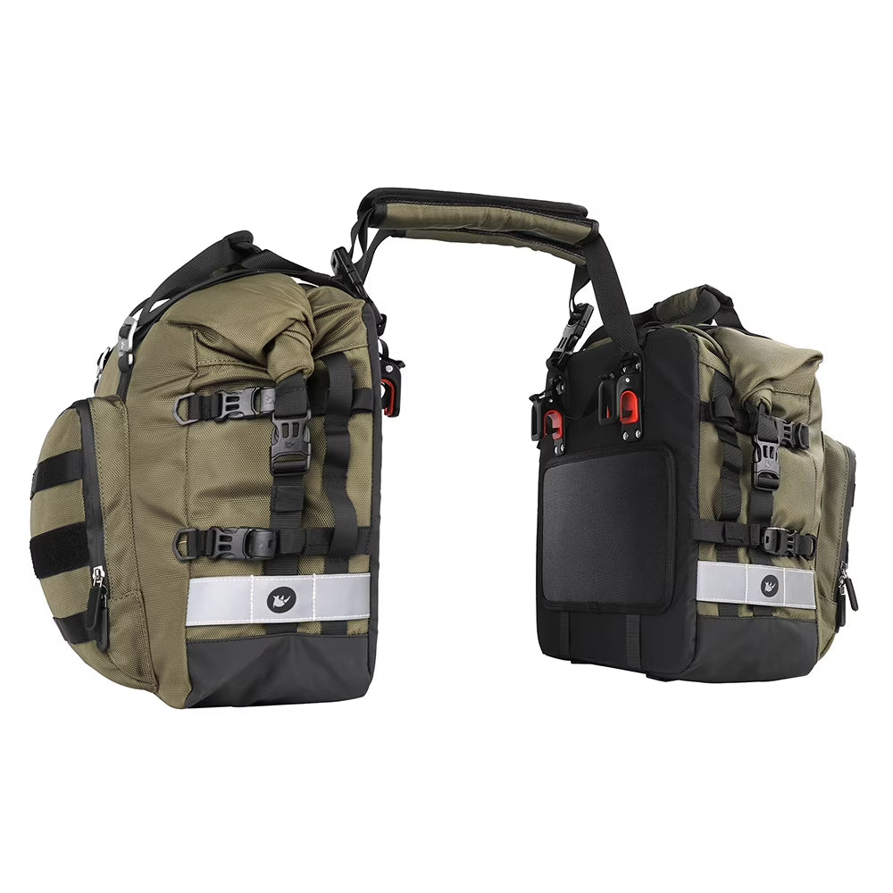 20L Polyester Motorcycle Side Saddle Bag with Removable Waterproof Inner Bag T955998