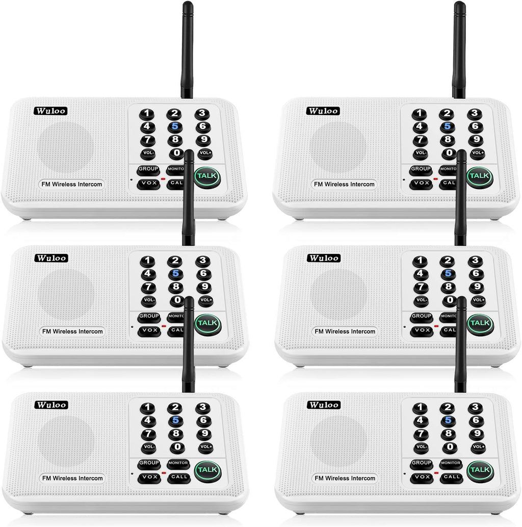 Wireless Intercom System 4 Packs White J1412
