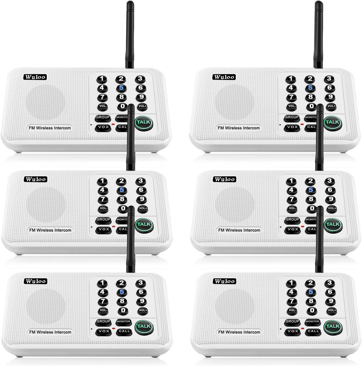 Wireless Intercom System 4 Packs White J1412