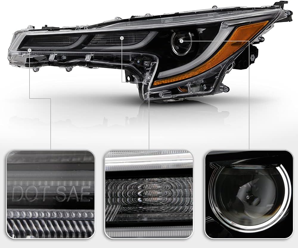 Black LED Projector Headlights Set Left+Right H93837