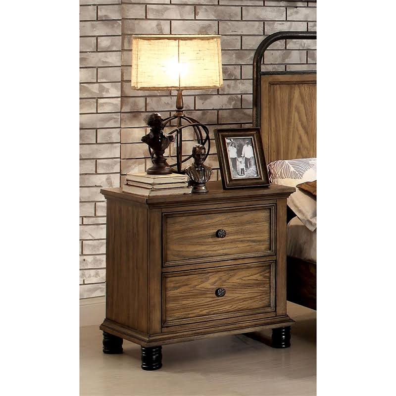 2 Drawer Nightstand in Dark Oak O793