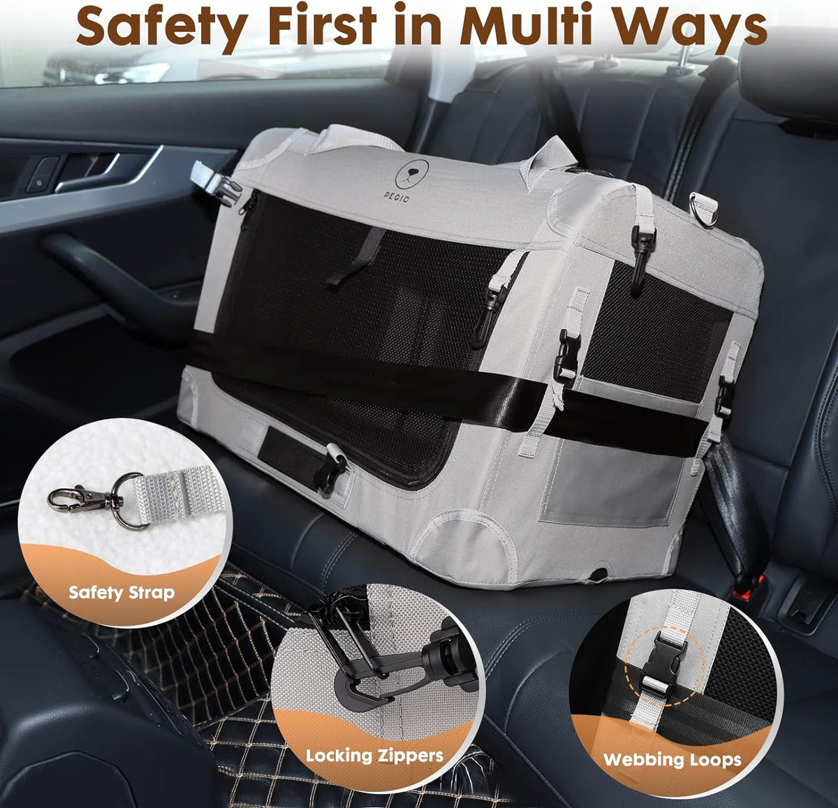 Extra Large Soft Sided Folding Cat Carrier E727