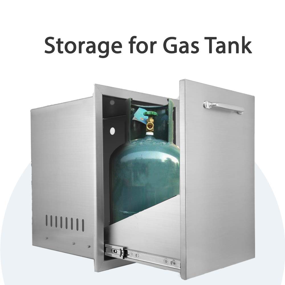 Stainless Steel Propane Tank Drawer W16XD18XH22.3 Inches M25193