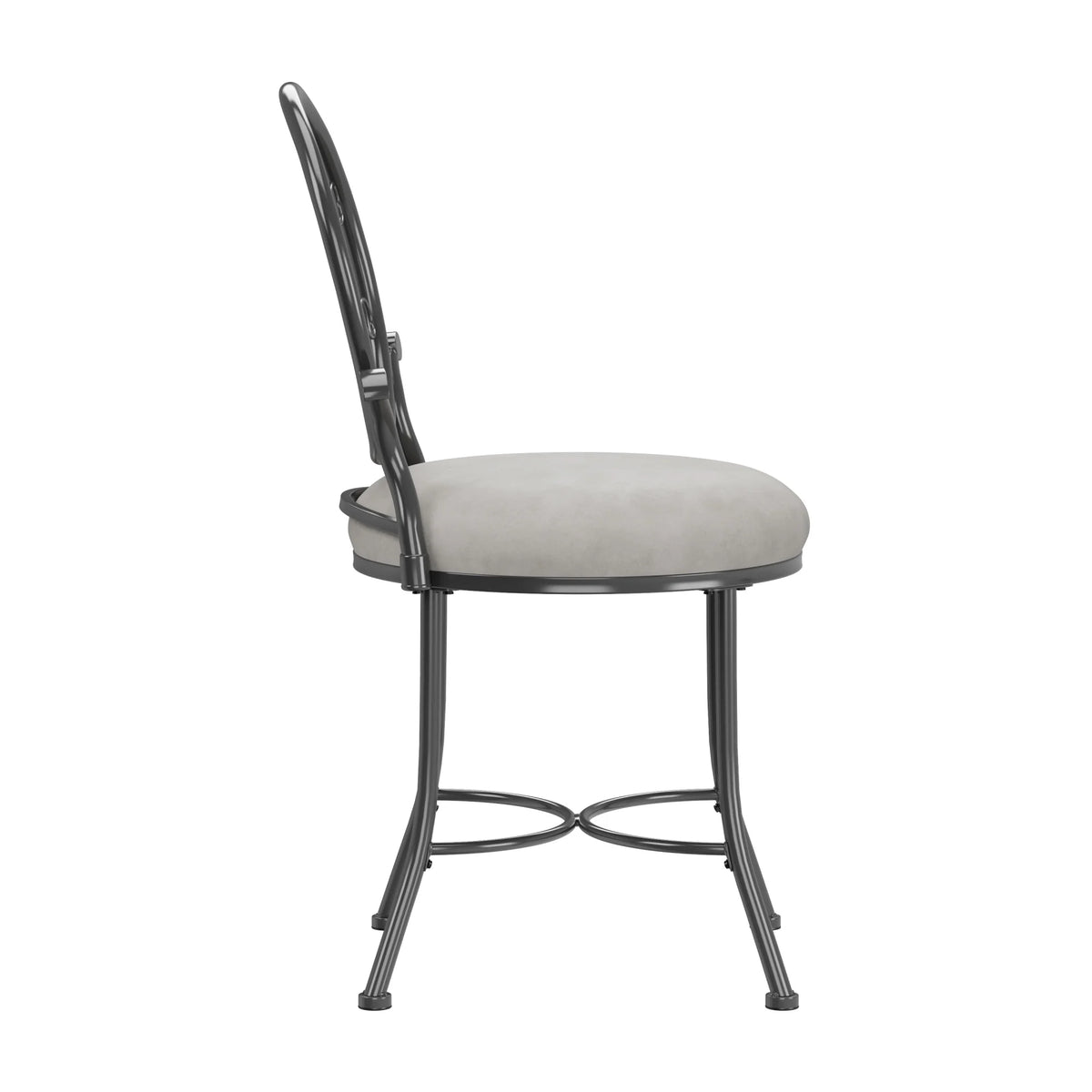 Chrome Metal Vanity Stool P347