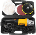 Electric Car Polisher 6-Speed Rotary Polisher 7 Buffer Sander with Bonnet Pad, 10Amp H692652