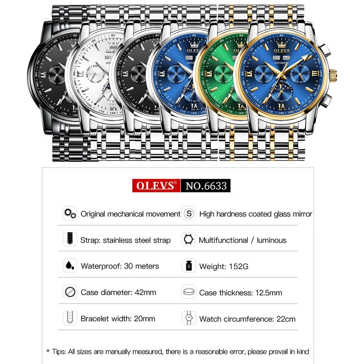 Stainless Steel Automatic Dress Watch M883206