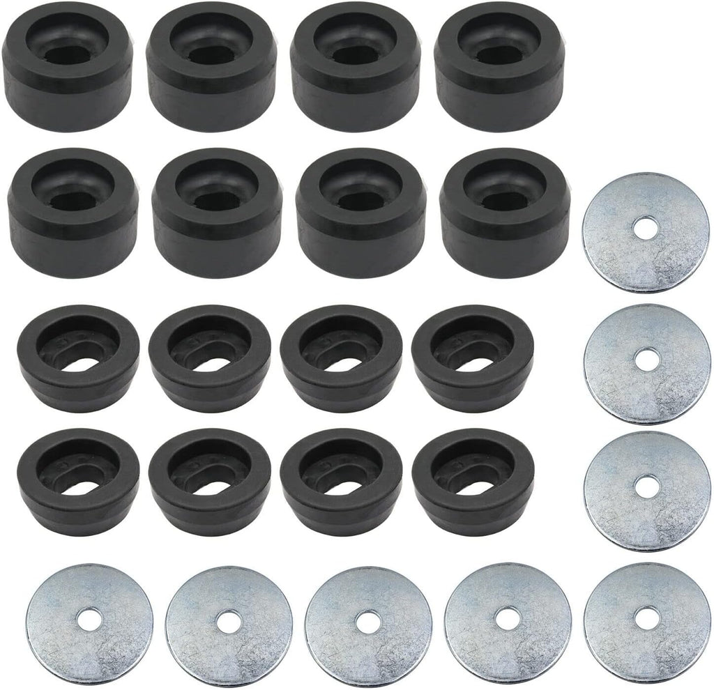 Black Body and Cab Mount Bushing Kit 16 Pcs H8878