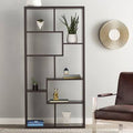 Dark Walnut Geometric Bookcase P274079