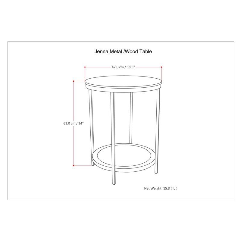 18x22 Metal Round Accent Side Table F712179