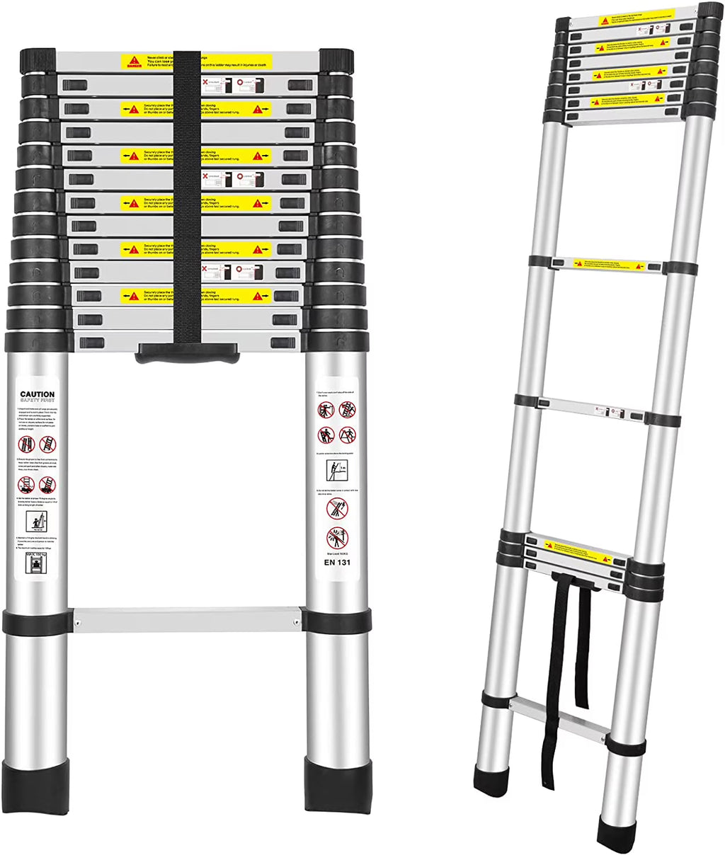 12.5 FT Aluminum Telescoping Extension Ladder N1727