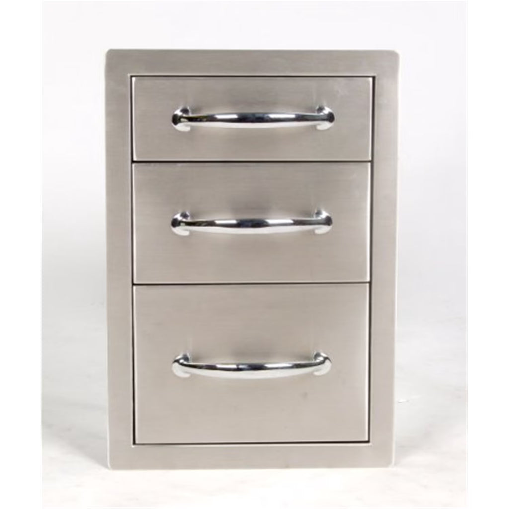 14" Flush Triple Access Drawer B4924