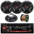 Enrock Automotive Bundle JVC Kd-r480 Single DIN In-Dash CD/AM/FM/USB/AUX Car Stereo Receiver, Enrock Audio 16-Gauge 50 Foot Speaker Wire Y214