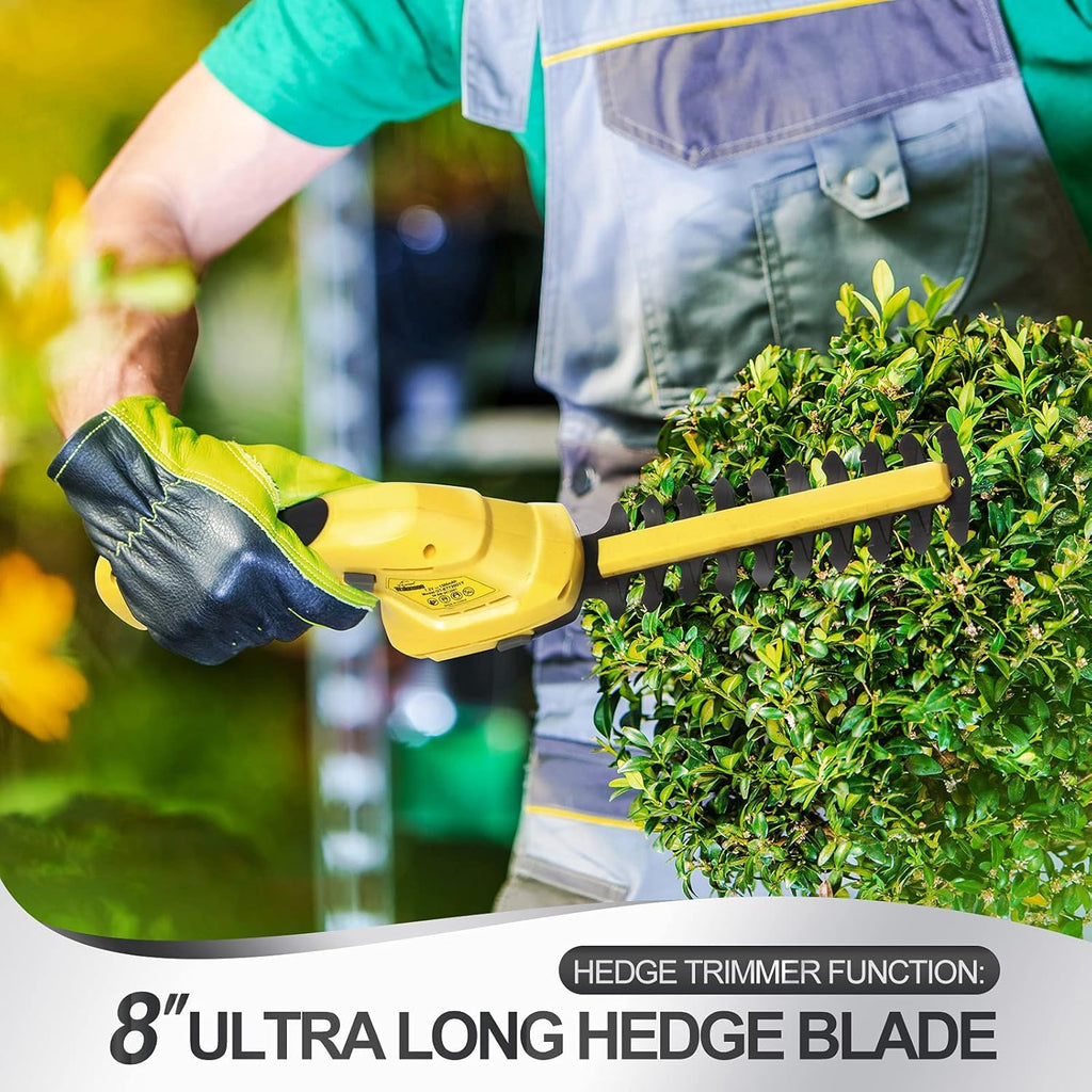 Cordless Grass Shear & Hedge Trimmer 2 in 1 Handheld Rechargeable Battery Included Pack of 2 R855