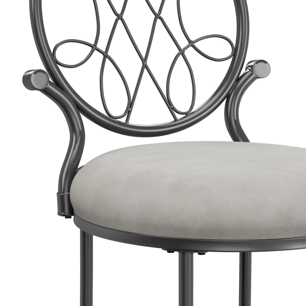 Chrome Metal Vanity Stool P347